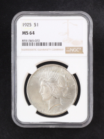 1925 Peace Silver Dollar (PCGS MS64) at PristineAuction.com
