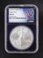 2025(P) American Silver Eagle, Eagle Privy - Limited Mintage of 500,000 (NGC MS69) at PristineAuction.com