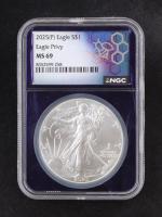 2025(P) American Silver Eagle, Eagle Privy - Limited Mintage of 500,000 (NGC MS69) at PristineAuction.com