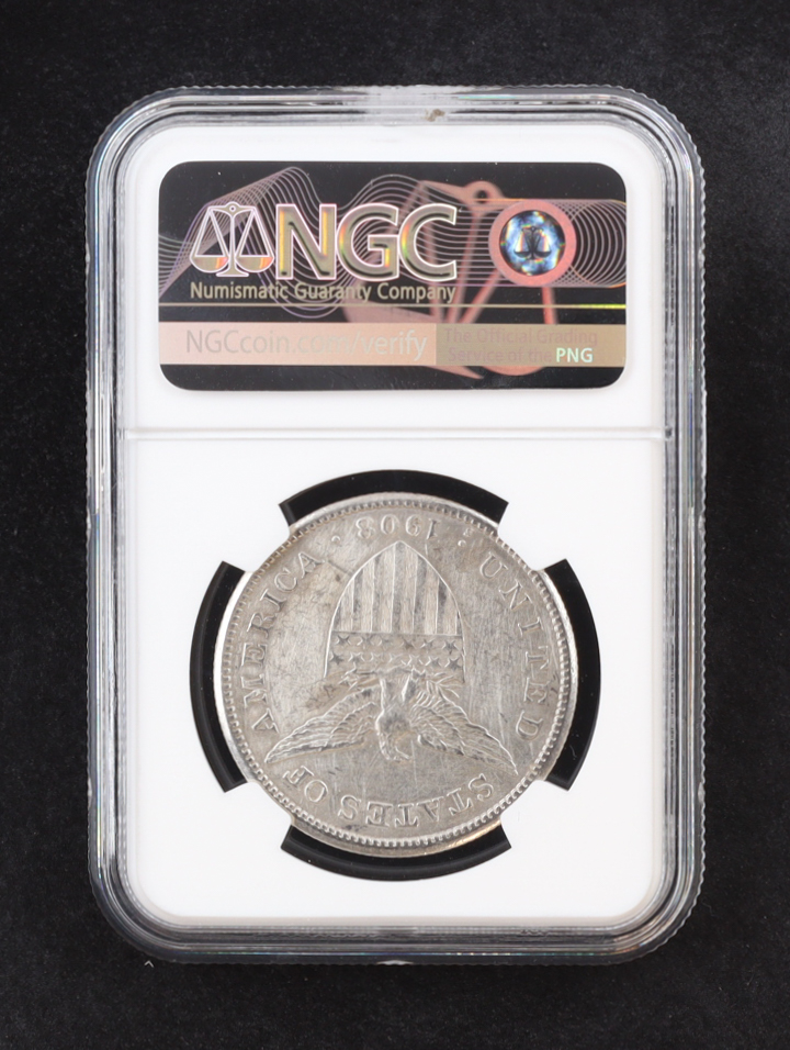 1908-S United States-Philippines Silver Peso, Salvaged from Manila Bay - Shipwreck Certification (NGC Genuine) at PristineAuction.com 1908-S United States-Philippines Silver Peso, Salvaged from Manila Bay - Shipwreck Certification (NGC Genuine) at PristineAuction.com