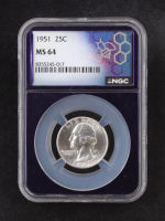 1951 Washington Silver 25C Quarter (NGC MS64) at PristineAuction.com