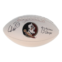 Charlie Ward Signed Florida State Seminoles Logo White Panel Football Inscribed "93 Heisman Champs" (JSA) at PristineAuction.com