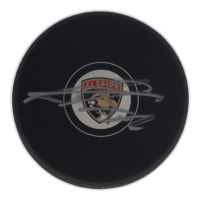 Sergei Bobrovsky Signed Panthers Logo Hockey Puck (Beckett) at PristineAuction.com