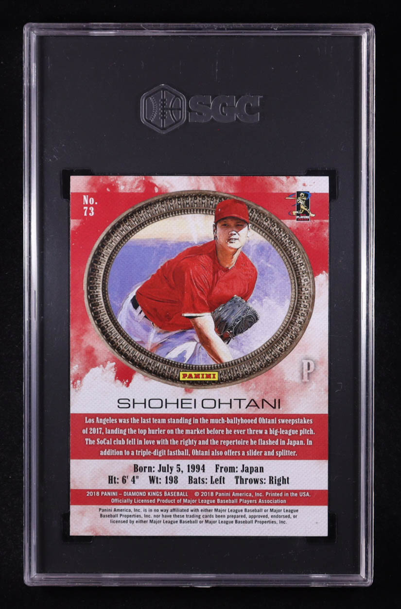 Shohei Ohtani 2018 Diamond Kings #73 RC (SGC 10) at PristineAuction.com Shohei Ohtani 2018 Diamond Kings #73 RC (SGC 10) at PristineAuction.com