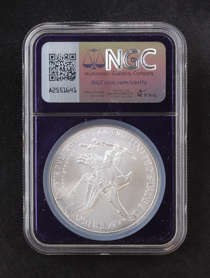 2025(P) American Silver Eagle, Eagle Privy - Limited Mintage of 500,000 (NGC MS69) at PristineAuction.com 2025(P) American Silver Eagle, Eagle Privy - Limited Mintage of 500,000 (NGC MS69) at PristineAuction.com