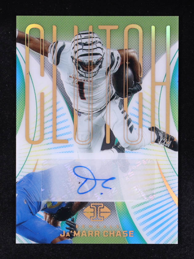 Ja'Marr Chase 2024 Panini Illusions Clutch Signatures #11 #89/99 at PristineAuction.com Ja'Marr Chase 2024 Panini Illusions Clutch Signatures #11 #89/99 at PristineAuction.com