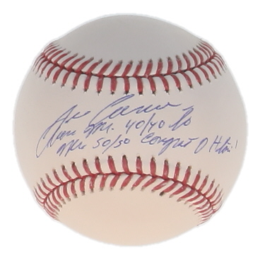 Jose Canseco Signed OML Baseball Inscribed "From Mr. 40/40 to Mr. 50/50, Congrats Ohtani" (JSA) at PristineAuction.com Jose Canseco Signed OML Baseball Inscribed "From Mr. 40/40 to Mr. 50/50, Congrats Ohtani" (JSA) at PristineAuction.com