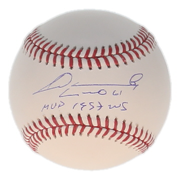 Livan Hernandez Signed OML Baseball Inscribed "MVP 1997 WS" (JSA) at PristineAuction.com Livan Hernandez Signed OML Baseball Inscribed "MVP 1997 WS" (JSA) at PristineAuction.com