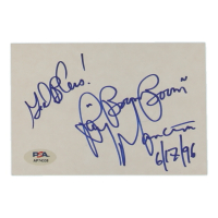 Ray "Boom Boom" Mancini Signed 4x6 Cut With Inscription (PSA) at PristineAuction.com