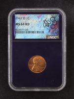 1947-D Lincoln Wheat 1C Cent (NGC MS64 RD) at PristineAuction.com