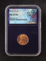 1947-D Lincoln Wheat 1C Cent (NGC MS64 RD) at PristineAuction.com