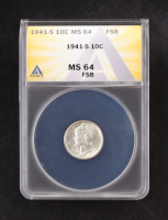 1941-S Mercury Silver Dime (ANACS MS64 FSB) at PristineAuction.com