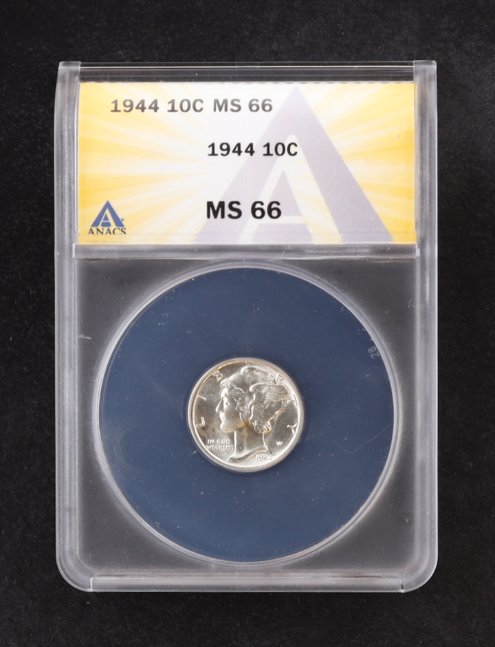 1944 Mercury Silver Dime (ANACS MS66) at PristineAuction.com 1944 Mercury Silver Dime (ANACS MS66) at PristineAuction.com