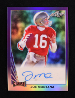 Joe Montana 2024 Leaf Metal Legacy Collection #90L-JM1 Autograph Purple Prismatic SP Variation #/10 at PristineAuction.com