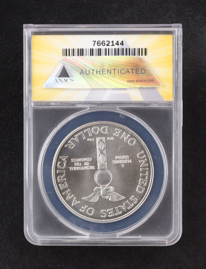 1989-D Congress Commemorative Silver $1 Dollar (ANACS MS68) at PristineAuction.com 1989-D Congress Commemorative Silver $1 Dollar (ANACS MS68) at PristineAuction.com