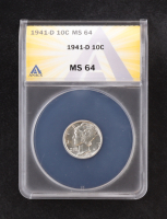 1941-D Mercury Silver Dime (ANACS MS64) at PristineAuction.com