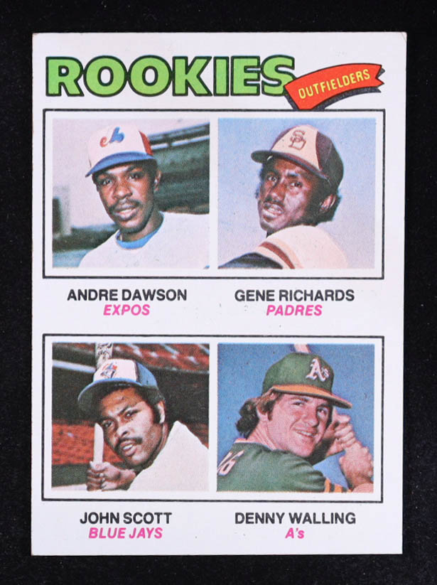 Andre Dawson RC / Gene Richards RC / John Scott / Denny Walling RC 1977 Topps Rookie Outfielders #473 at PristineAuction.com Andre Dawson RC / Gene Richards RC / John Scott / Denny Walling RC 1977 Topps Rookie Outfielders #473 at PristineAuction.com