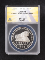 1994-P Women In Military Service Proof Commemorative Silver $1 Dollar (ANACS PF69 DCAM) at PristineAuction.com