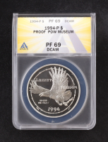 1994-P POW Museum Proof Commemorative Silver $1 Dollar (ANACS PF69 DCAM) at PristineAuction.com