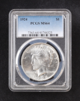1924 Peace Silver Dollar (PCGS MS64) at PristineAuction.com