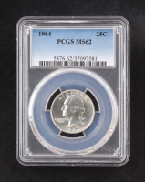 1964 Washington Silver 25C Quarter (PCGS MS62) at PristineAuction.com