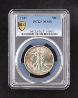 1941 Walking Liberty 50C Silver Half Dollar - Gold Shield (PCGS MS66) at PristineAuction.com