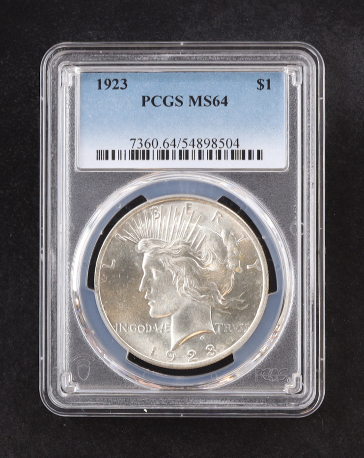 1923 Peace Silver Dollar (PCGS MS64) at PristineAuction.com 1923 Peace Silver Dollar (PCGS MS64) at PristineAuction.com