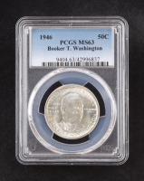 1946 Booker T. Washington 50C Silver Half Dollar (PCGS MS63) at PristineAuction.com