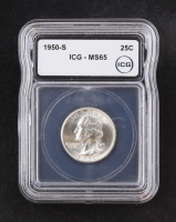 1950-S Washington Silver 25C Quarter (ICG MS65) at PristineAuction.com