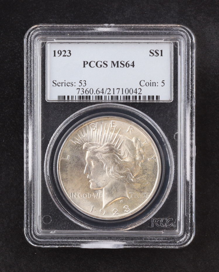 1923 Peace Silver Dollar (PCGS MS64) at PristineAuction.com 1923 Peace Silver Dollar (PCGS MS64) at PristineAuction.com