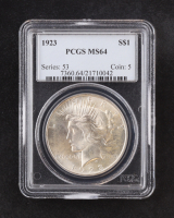 1923 Peace Silver Dollar (PCGS MS64) at PristineAuction.com