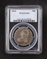 1833 Seated Bust 50C Silver Half Dollar (PCGS G04) at PristineAuction.com