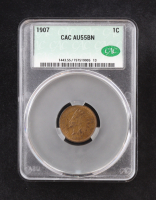 1907 Indian Head 1C Cent (CAC AU55 BN) at PristineAuction.com