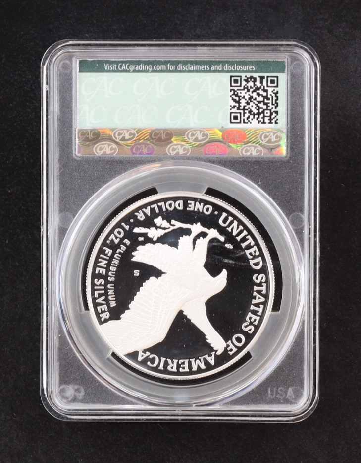 2023-S Proof American Silver Eagle, First Delivery (CAC PR70DCAM) at PristineAuction.com 2023-S Proof American Silver Eagle, First Delivery (CAC PR70DCAM) at PristineAuction.com