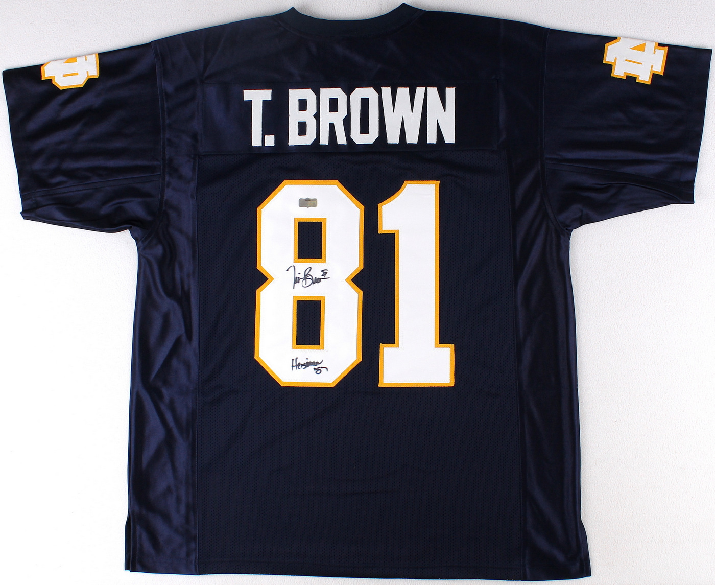 Tim Brown Signed Notre Dame Jersey Inscribed "Heisman '87" (Radtke COA) at PristineAuction.com Tim Brown Signed Notre Dame Jersey Inscribed "Heisman '87" (Radtke COA) at PristineAuction.com