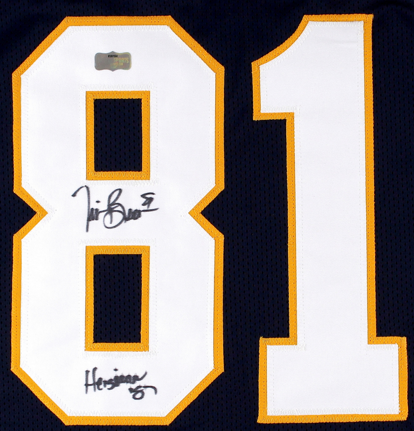 Tim Brown Signed Notre Dame Jersey Inscribed "Heisman '87" (Radtke COA) at PristineAuction.com Tim Brown Signed Notre Dame Jersey Inscribed "Heisman '87" (Radtke COA) at PristineAuction.com