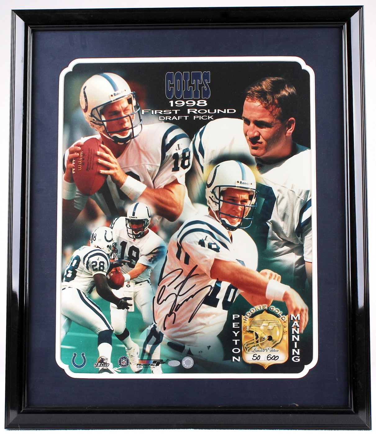 Peyton Manning Signed Colts 22x26 Custom Framed Photo Display (Schwartz Hologram & ESP Hologram) at PristineAuction.com Peyton Manning Signed Colts 22x26 Custom Framed Photo Display (Schwartz Hologram & ESP Hologram) at PristineAuction.com