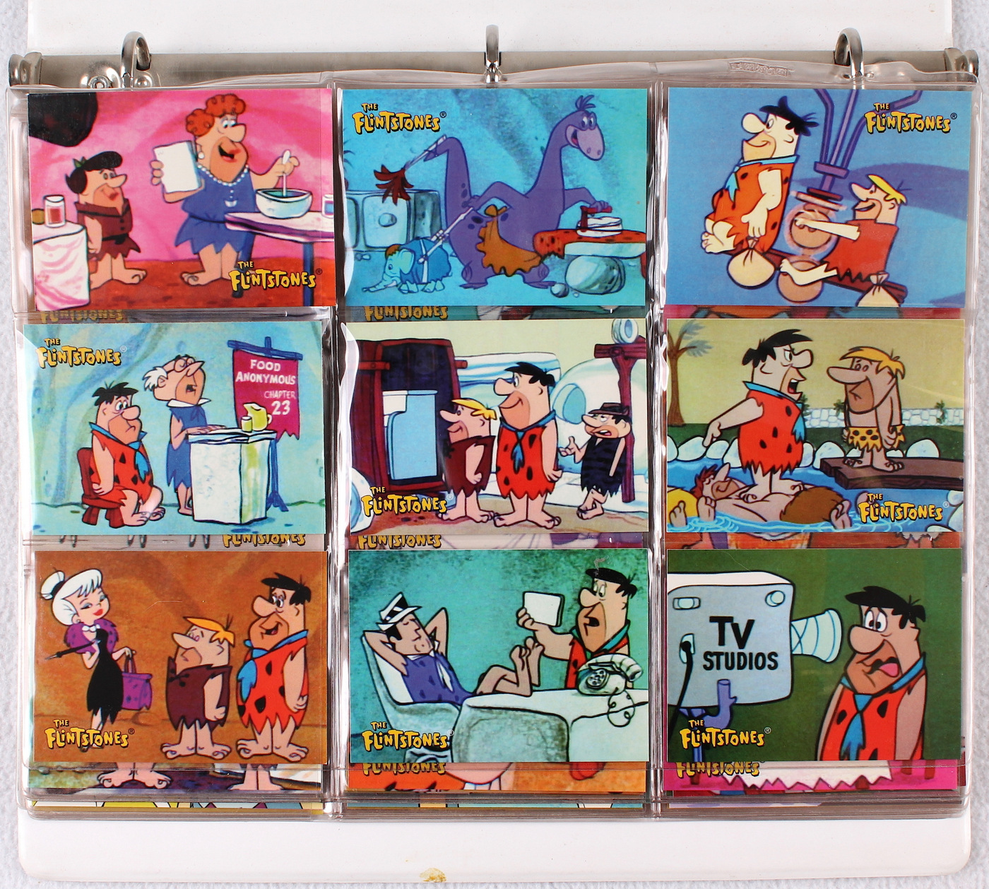 Complete Set of (114) 1993 Cardz "The Flintstones" Cards in Original Binder at PristineAuction.com Complete Set of (114) 1993 Cardz "The Flintstones" Cards in Original Binder at PristineAuction.com
