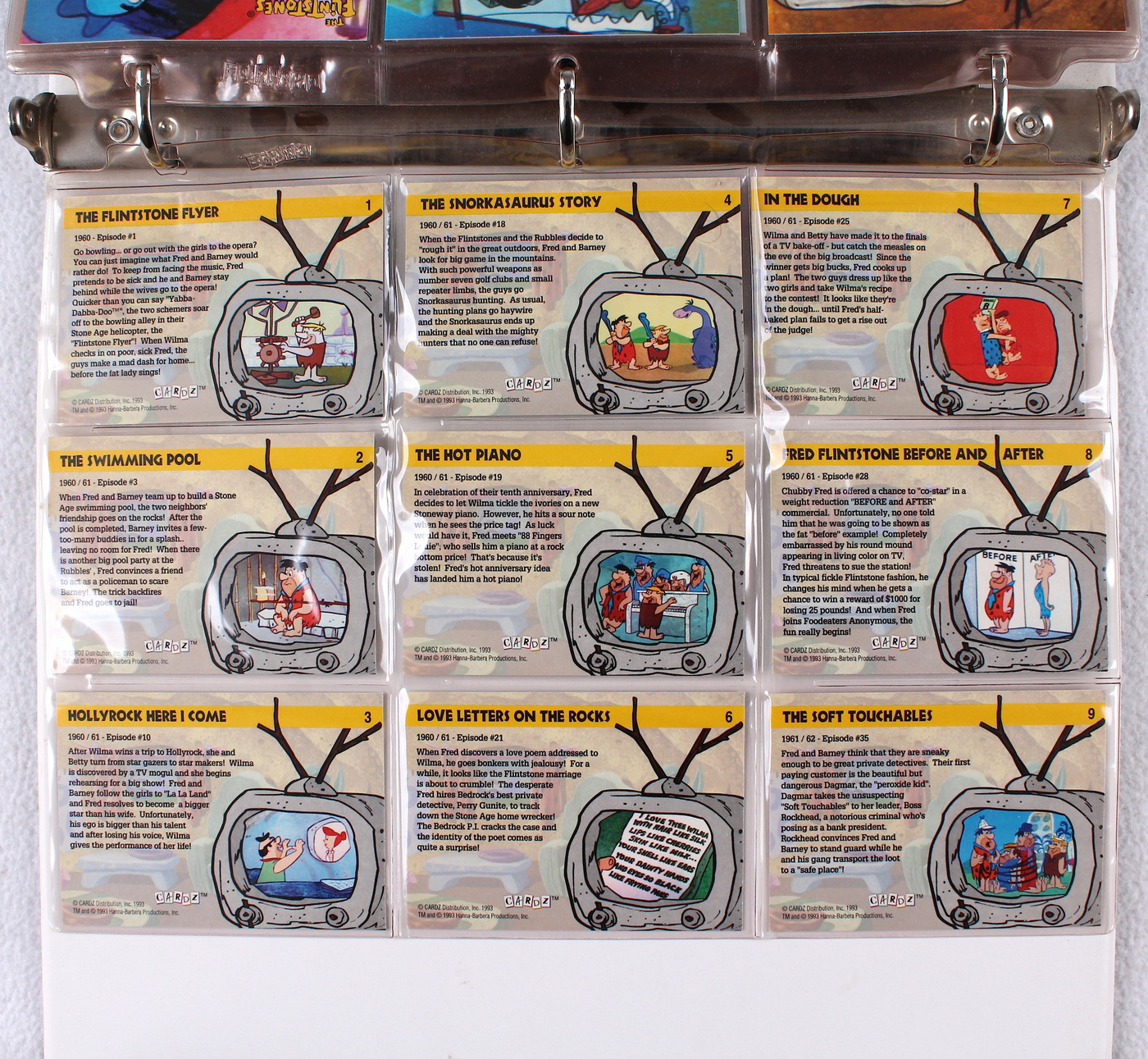 Complete Set of (114) 1993 Cardz "The Flintstones" Cards in Original Binder at PristineAuction.com Complete Set of (114) 1993 Cardz "The Flintstones" Cards in Original Binder at PristineAuction.com