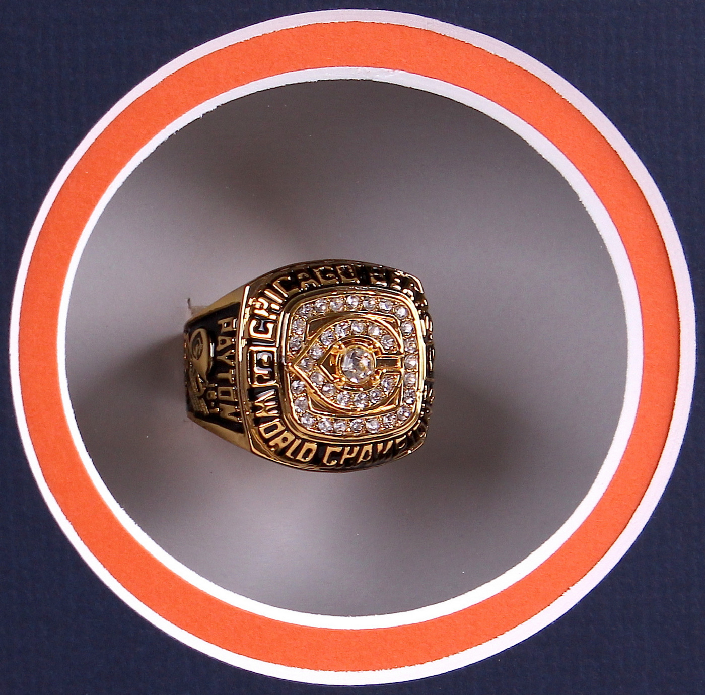 Walter "Sweetness" Payton Bears 14x22 Custom Framed Super Bowl XX Championship Ring Display at PristineAuction.com Walter "Sweetness" Payton Bears 14x22 Custom Framed Super Bowl XX Championship Ring Display at PristineAuction.com