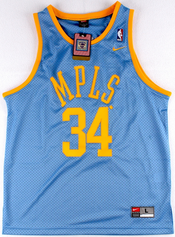 Shaquille O'Neal Signed Lakers Throwback Jersey (JSA COA) Pristine