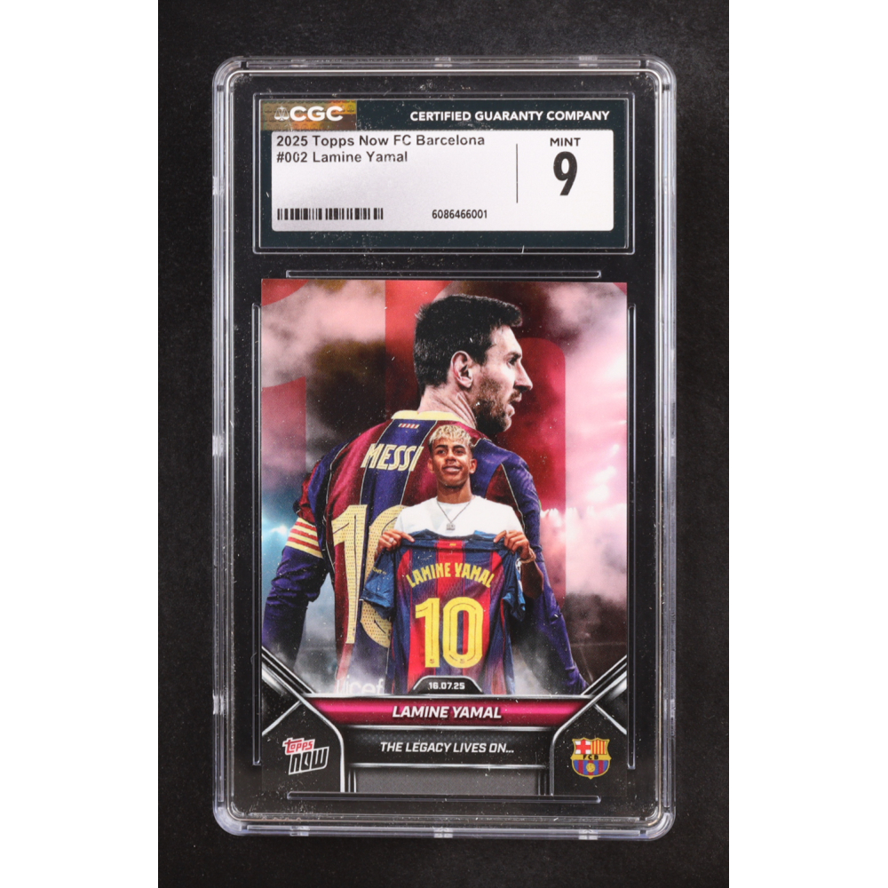 Lamine Yamal 2025 Topps Now #002 RC (CGC 9) at PristineAuction.com