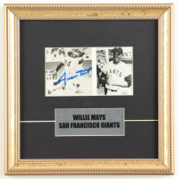 Willie Mays Signed Giants Custom Framed Photo Display with Title Plaque (JSA) at PristineAuction.com