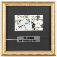 Willie Mays Signed Giants Custom Framed Photo Display with Title Plaque (JSA) at PristineAuction.com