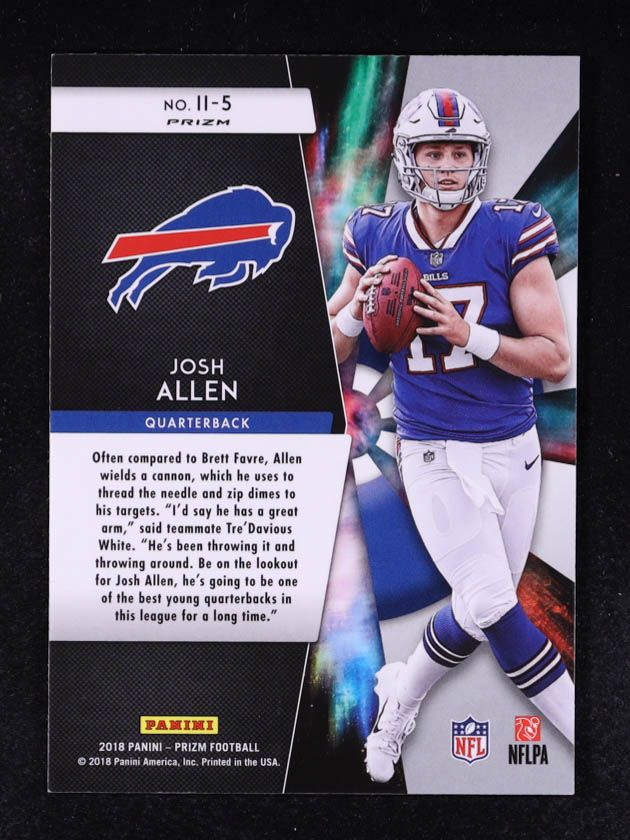 Josh Allen 2018 Panini Prizm Instant Impact Prizms #II5 RC at PristineAuction.com Josh Allen 2018 Panini Prizm Instant Impact Prizms #II5 RC at PristineAuction.com