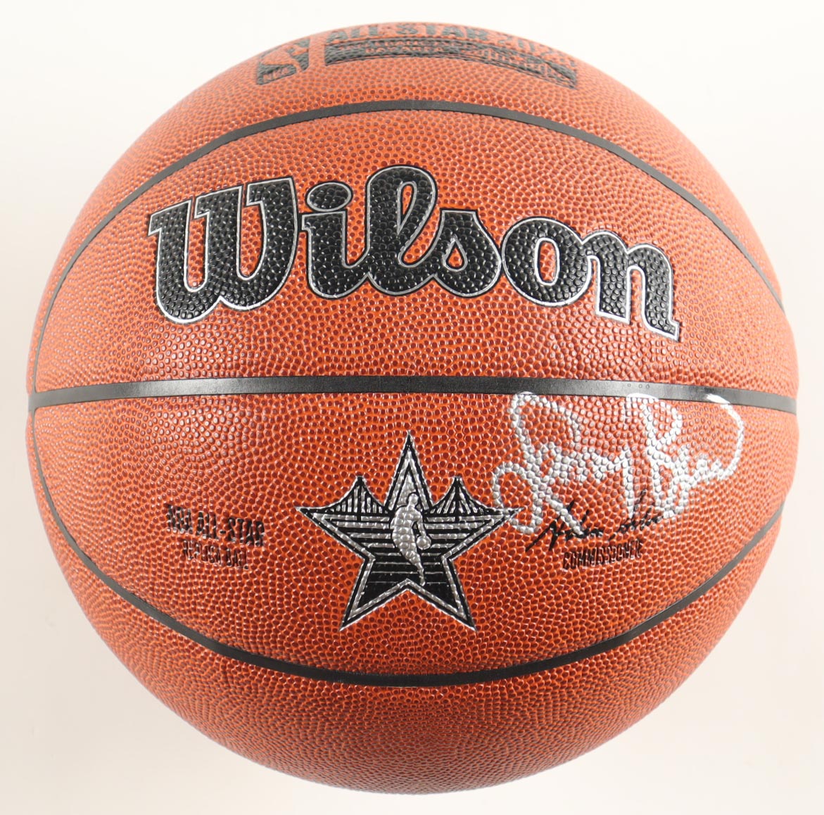 Larry Bird Signed NBA Basketball with Display Stand (PSA) at PristineAuction.com Larry Bird Signed NBA Basketball with Display Stand (PSA) at PristineAuction.com
