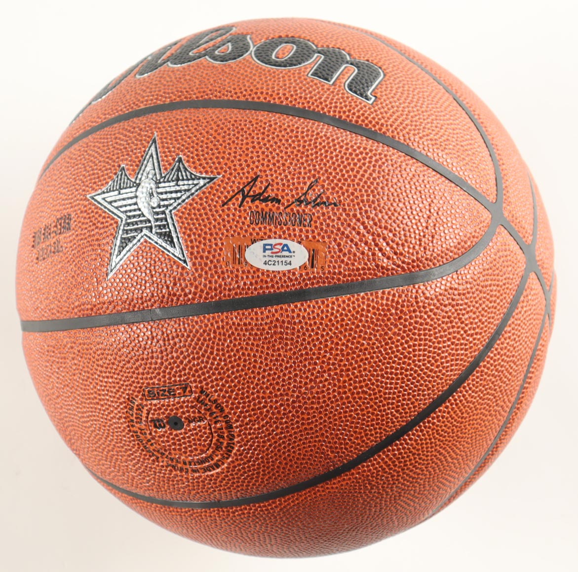 Larry Bird Signed NBA Basketball with Display Stand (PSA) at PristineAuction.com Larry Bird Signed NBA Basketball with Display Stand (PSA) at PristineAuction.com