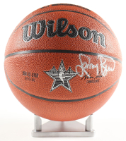 Larry Bird Signed NBA Basketball with Display Stand (PSA) at PristineAuction.com