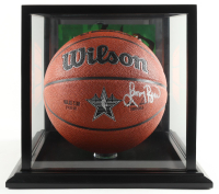 Larry Bird Signed NBA Basketball with Display Case (PSA) at PristineAuction.com