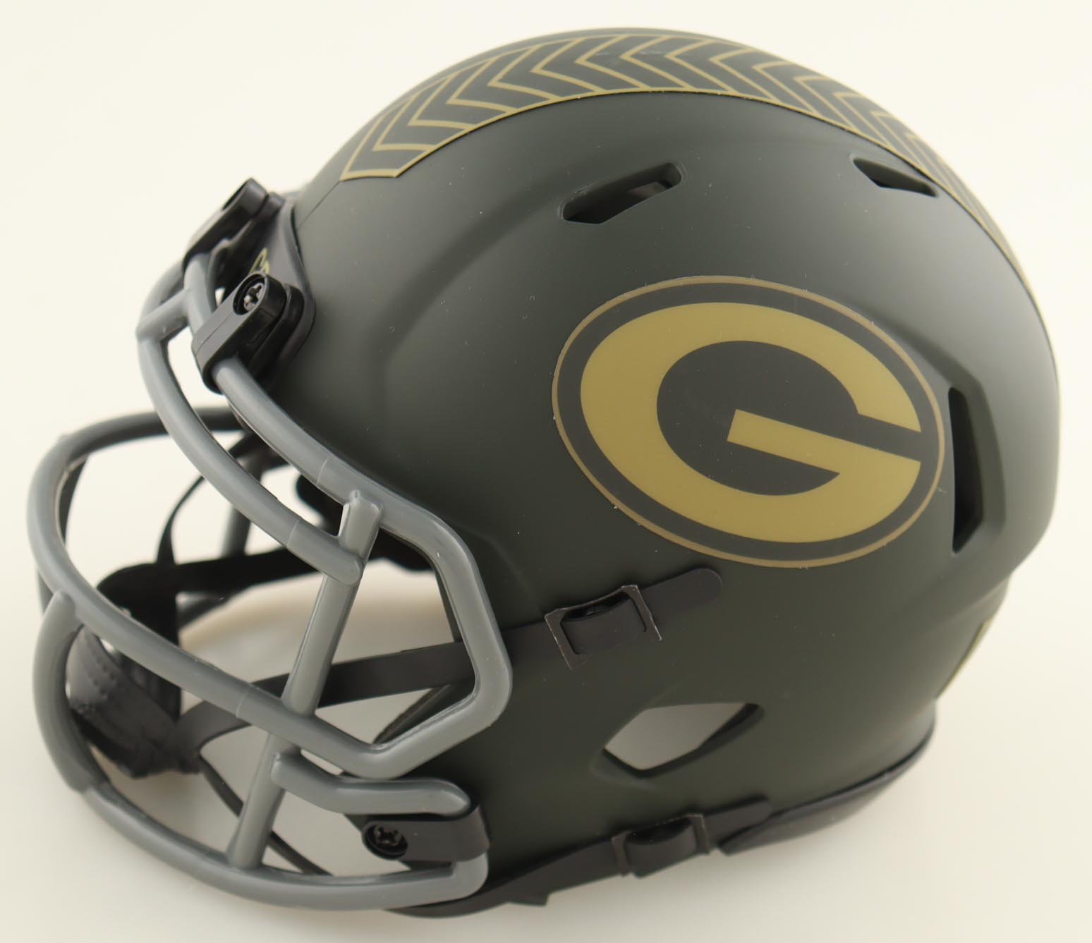 Edgerrin Cooper Signed Packers Salute To Service Alternate Speed Mini Helmet (JSA) at PristineAuction.com Edgerrin Cooper Signed Packers Salute To Service Alternate Speed Mini Helmet (JSA) at PristineAuction.com